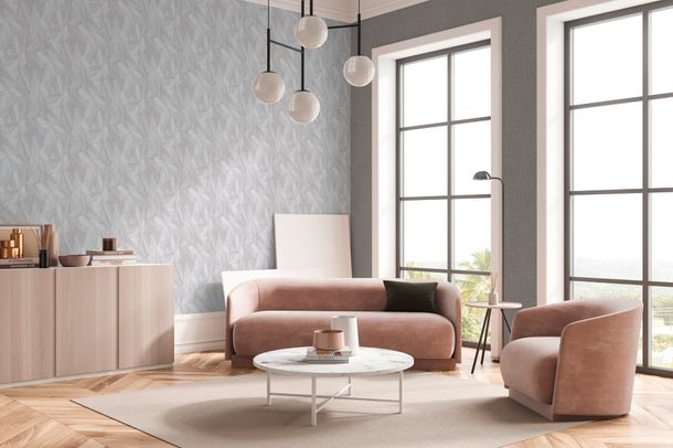 Non-woven wallpaper Daniel Hechter graphic grey silver