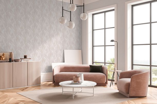 Non-woven wallpaper Daniel Hechter graphic beige silver