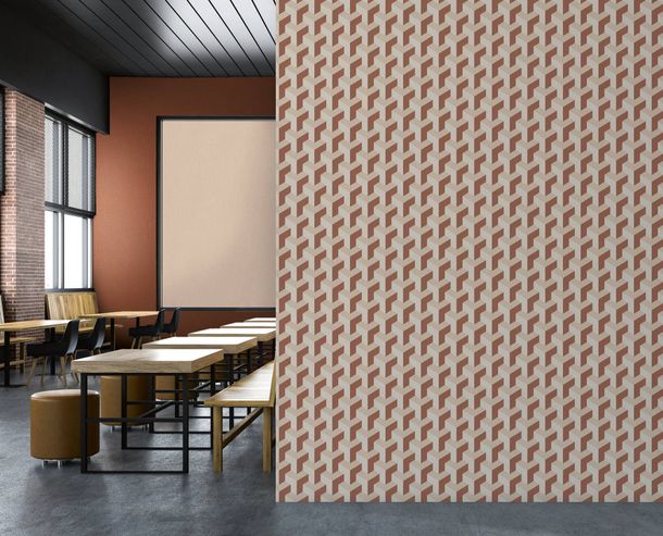 Non-woven wallpaper Daniel Hechter retro brown cream gold