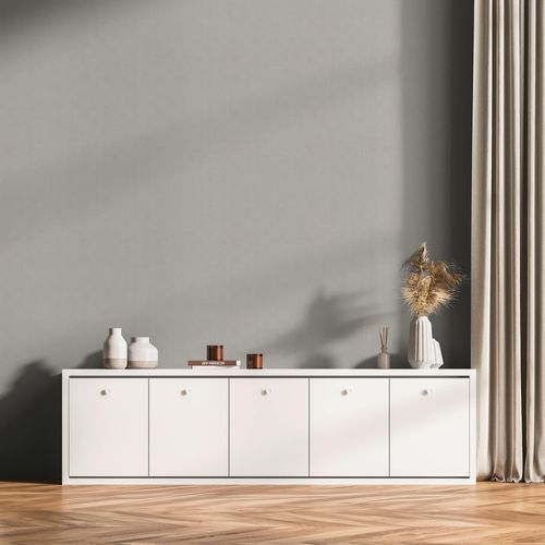 Wallpaper Daniel Hechter waves grey white metallic