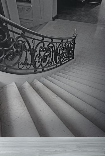Wall mural Daniel Hechter stairs old building grey black