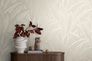 Non-woven wallpaper leaves grey cream metallic 39933-3 5