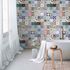 Photo wallpaper tiles look vintage colourful blue 39836-1 1