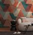 Photo wallpaper graphic retro orange green 39837-1 1