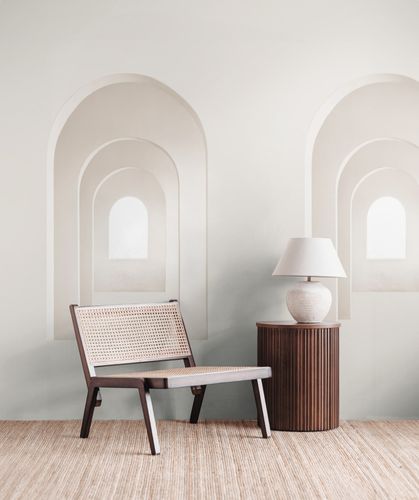 Photo wallpaper 3D look arches cream beige 39842-1