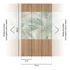 Photo wallpaper wooden panels leaves beige green 39854-1 3