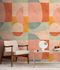 Photo Wallpaper Abstract Shapes Pink Orange 39858-1 1