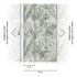 Photo wallpaper textile look leaves green white 39885-1 3
