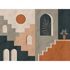 Photo wallpaper Mediterranean grey blue orange 39895-1 2