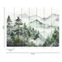 Photo wallpaper landscape watercolour white green 39899-1 3