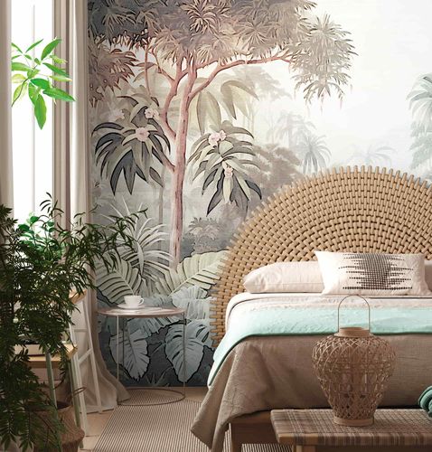 Photo wallpaper jungle motif green brown 39901-1