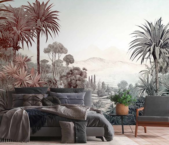 Photo wallpaper jungle tropics jungle brown green 39903-1