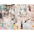 Photo wallpaper wall graffiti beige colourful 39927-1 2