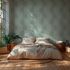Non-woven wallpaper tropics green grey gloss 78673-4 1