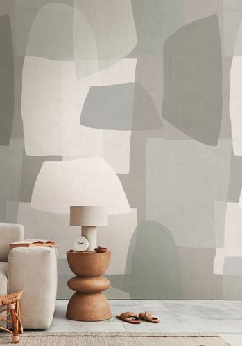 Photo wallpaper non-woven graphic grey beige 78206-2
