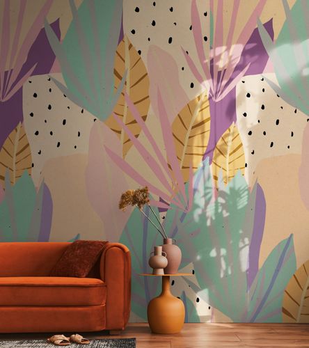Photo wallpaper non-woven tropical beige pink 78208-2