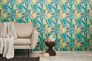 Non-woven wallpaper leaves graphic green blue 78209-2 6