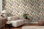 Non-woven wallpaper flowers tropical cream green 78210-1 7