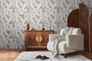 Non-woven wallpaper leaves branches grey brown 78221-2 6