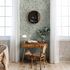 Non-woven wallpaper leaves tendrils beige green 81642 3
