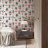 Non-woven wallpaper floral cactus grey green red 81652 4