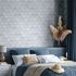 Non-woven wallpaper tile concrete look light grey 81660 1