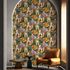 Non-woven wallpaper art paintings green yellow pink 81661 3