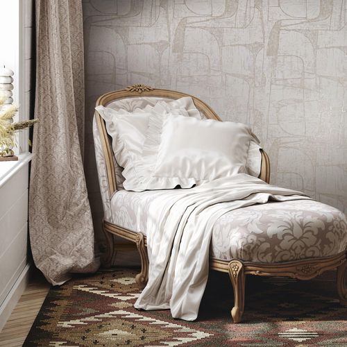 Non-woven wallpaper graphic cream beige gold metallic 82450