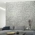 Non-woven wallpaper graphic abstract grey white gloss 35504 1