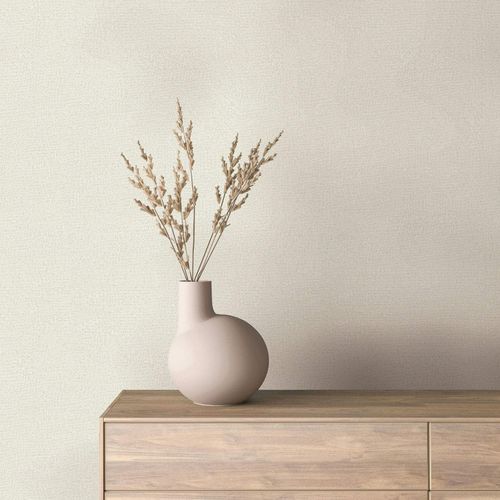 Non-woven wallpaper plaster look shabby cream beige 35515