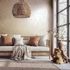 Non-woven wallpaper plaster look beige gloss 35131 1