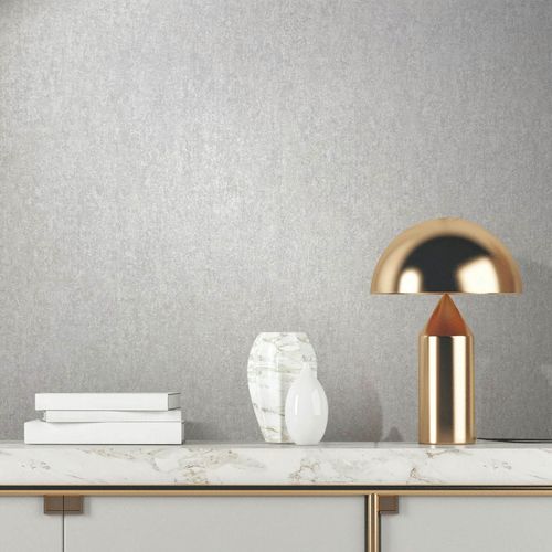 Non-woven wallpaper concrete look shabby light grey 35136