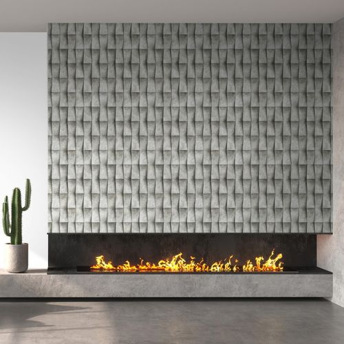 Non-woven wallpaper concrete look graphic grey cream 81651
