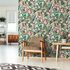 Non-woven wallpaper Tropical Floral White Green Pink 81686 1