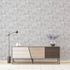 Non-woven wallpaper Underwater Floral Grey White 81687 1