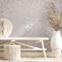 Non-woven wallpaper wildflowers cream gold metallic 82463 3