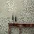 Non-woven wallpaper wildflowers green gold metallic 82465 1
