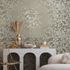 Non-woven wallpaper wildflowers green gold metallic 82465 4