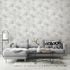 Non-woven wallpaper leaves cream silver metallic 10470-31 1