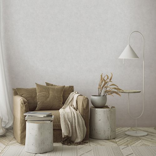 Non-woven wallpaper plain light grey glitter 10473-31