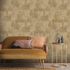 Non-woven wallpaper plaster look gold metallic 10480-30 1