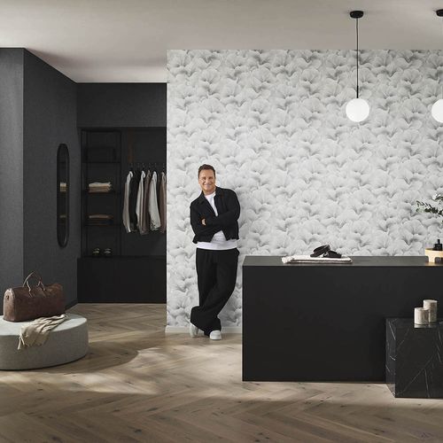 Wallpaper Guido Maria Kretschmer floral white gray 10527-31