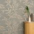 Wallpaper Guido Maria Kretschmer Leaves Grey Brown 10528-11 1