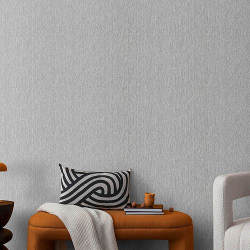 Wallpaper Guido Maria Kretschmer Plain Silver Metallic