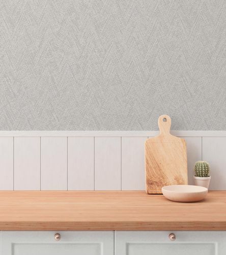 Non-woven wallpaper textile look texture light grey 79092-4