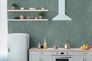 Non-woven wallpaper floral green silver metallic 79094-1 8