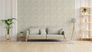 Non-woven wallpaper leaves cream green silver 79096-1 1