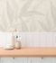 Non-woven wallpaper leaves beige grey silver 79096-2 5