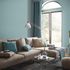 Non-woven wallpaper plain blue glitter 10539-08 1