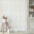 Non-woven wallpaper leaves texture cream grey 10459-14 1